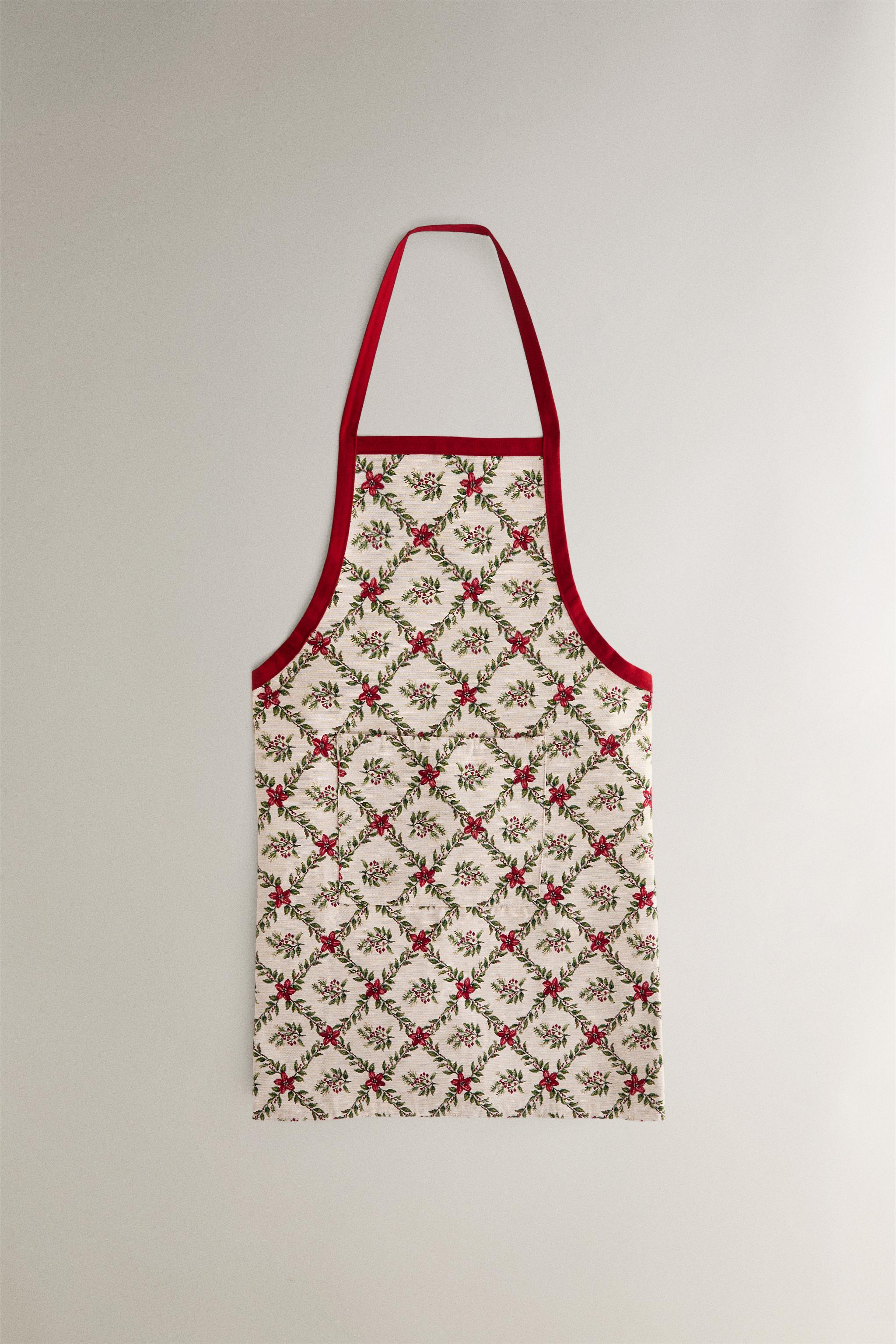 CHRISTMAS FLORAL APRON